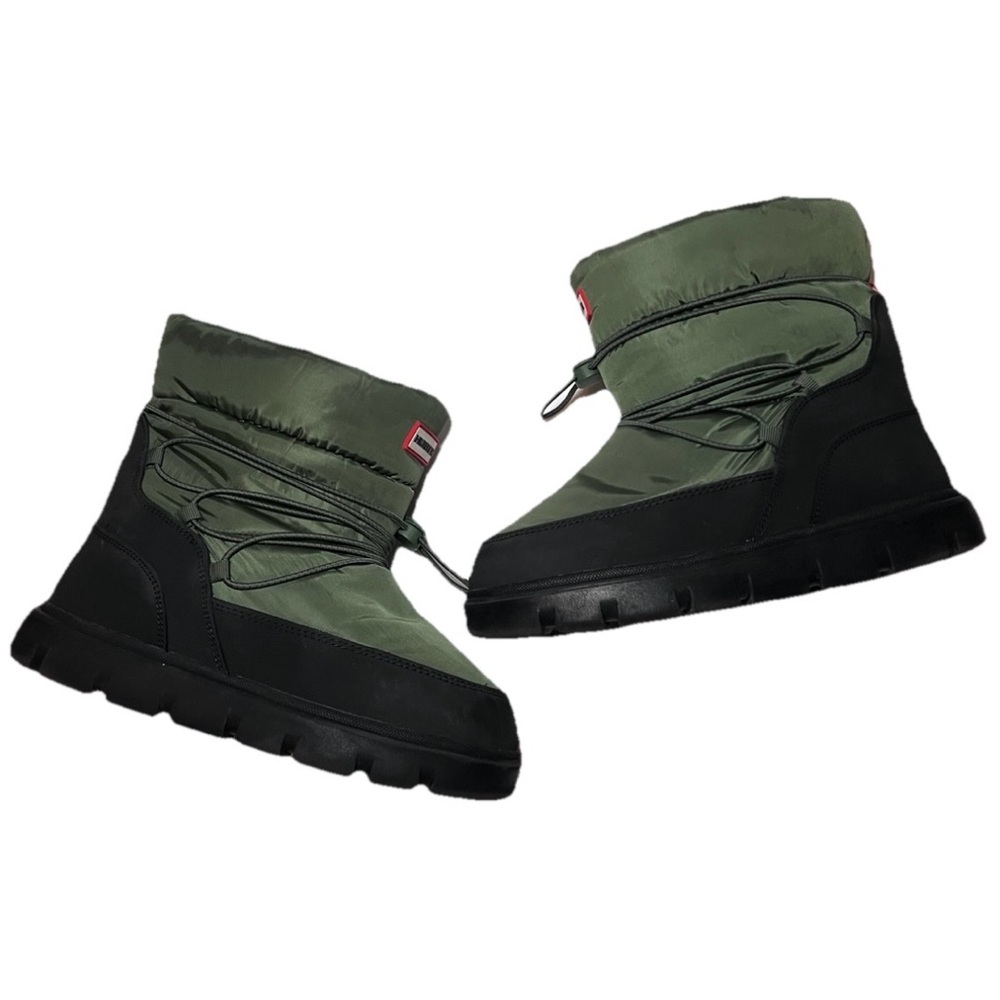 Hunter Big Kids Size Youth 4 Cozy Dark Green Olive Waterproof Insulated Bootie - Picture 2 of 7